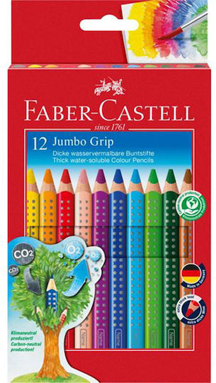 Faber-Castell Jumbo Grip colored pencils Colored Pencil Set + Gift Sharpener Package of 1 packages