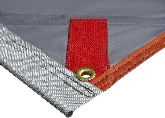 Vidaxl Waterproof Caravan Tent Gray Orange 300x240 Cm Ready for Your Adventures