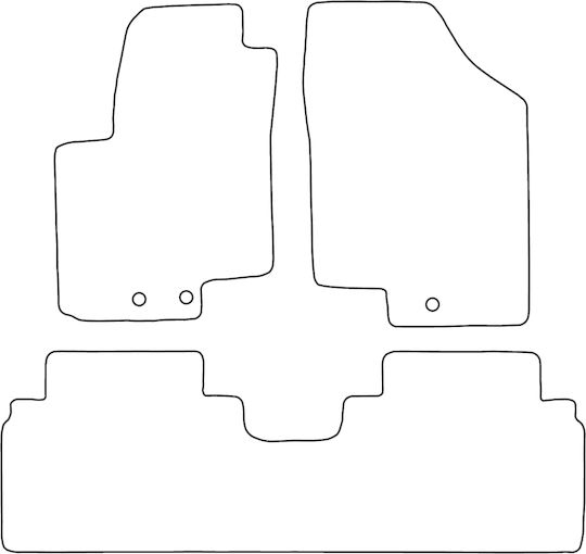 Set Covorașe Velur Potrivire Kia Venga 2010-2019 Margine Albastră