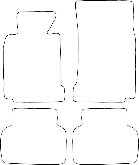 Velours Auto Fußmatten Set Kompatibel mit BMW Serie 5 E39 1996-2003 Rote Kante