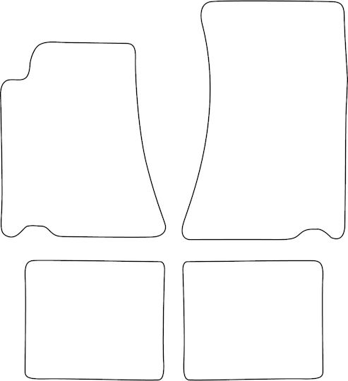 Set Velour Mats Matching Opel Omega I A 1984-1994 Blue Edging