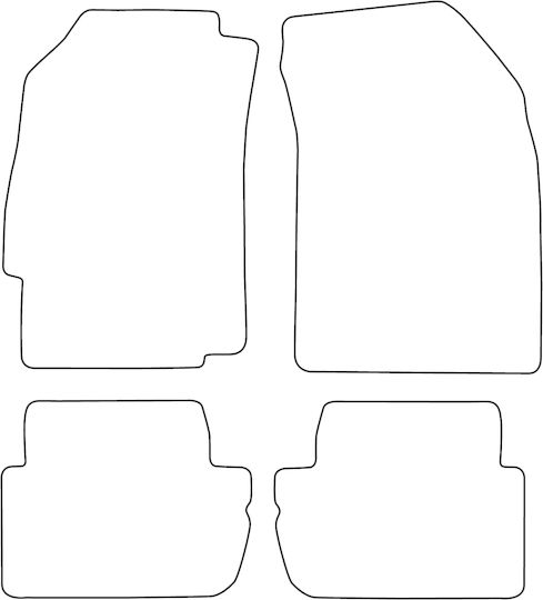 Set Velours Fußmatten Für Chevrolet Funke III 2010-2015 Rote Kante