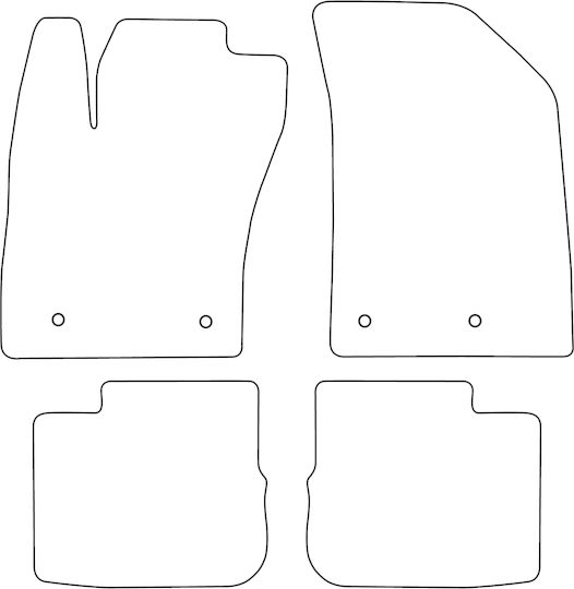 Set Velour Mats Fitting Fiat Tipo Hb 2016 Black Edging