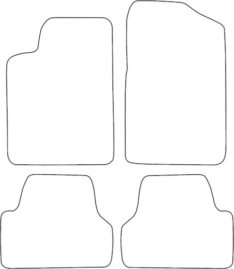 Set Velour Car Mats Fitting Peugeot 405 Lift 1992-1996 Red Edging