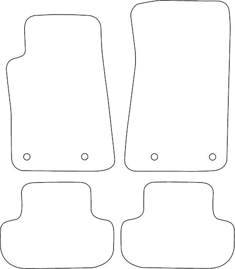 Set Velour Mats Fitting Chevrolet Camaro V 2006-2015 Red Edging