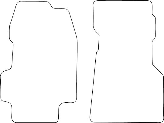 Velour Mat Set Compatible Ford Transit I 1992-1999 Black Edging