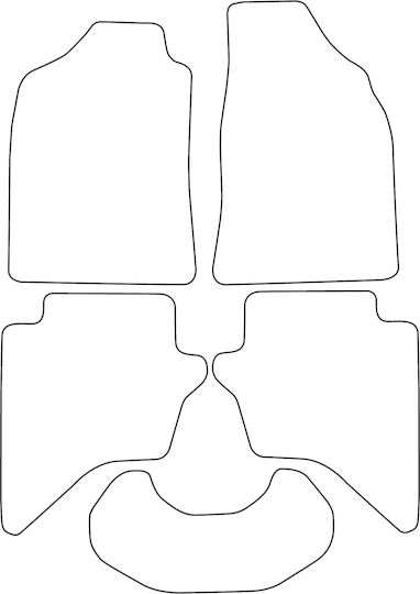 Set Velours Fußmatten Für Ford Ranger 1999-2011 Schwarz Kante