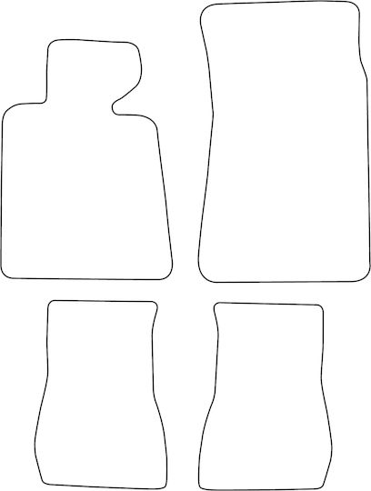 Set Covorașe Auto Din Velur Compatibil BMW Seria 3 E30 Cabrio 1982-1994 Margine Roșie