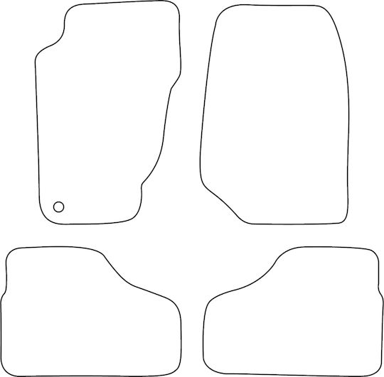 Set Velour Mats Fitting Jeep Cherokee Iii 2002-2007 Black Edging