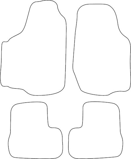 Set Velour Car Mats Matching Opel Ascona 1981-1988 Blue Edging