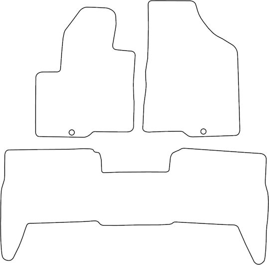 Velour Carpet Set Compatible Hyundai Santa Fe Ii 2006-2012 Red Edging