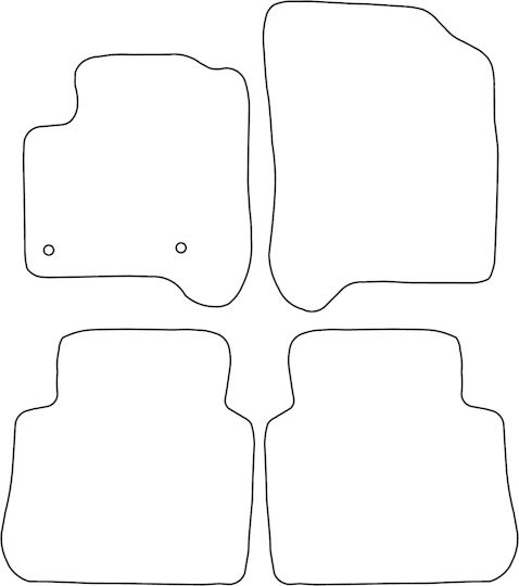 Complete Set Velour Car Mats Fitting Citroen C3 Picasso 2009-2017 Black Edging