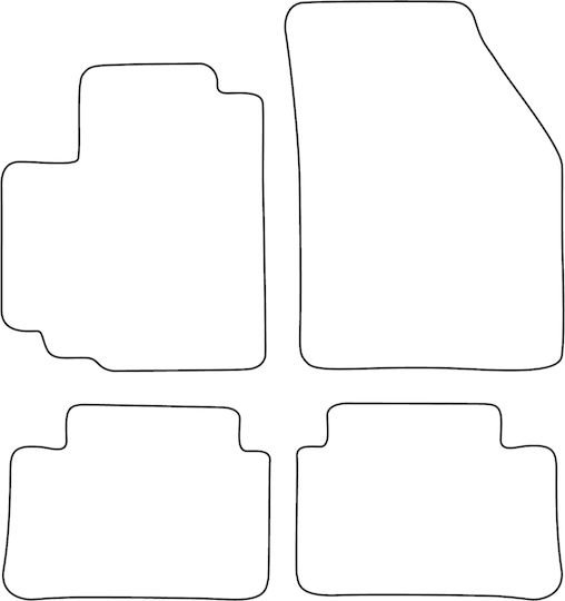 Set Velour Mats Matching Suzuki Alto Vii 2009 Black Edging