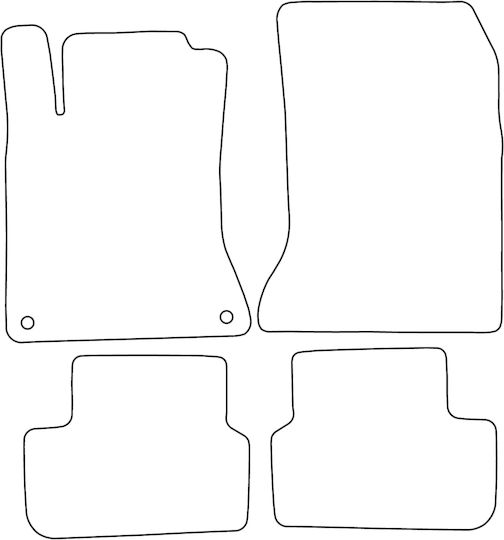 Set Velour Mats Fitting Mercedes B-class W246 2011-2018 Black Edging