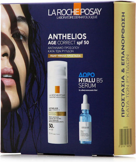 La Roche Posay Αnthelios Age Correct SPF50 Σετ με Αντηλιακό Προσώπου & Serum SPF50 2τμχ