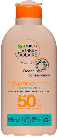 Garnier Ambre Solaire Ocean Protect High Protection Milk SPF50 200ml & Anti Age Super UV Face Cream SPF50 50ml Set with Sunscreen Body Lotion