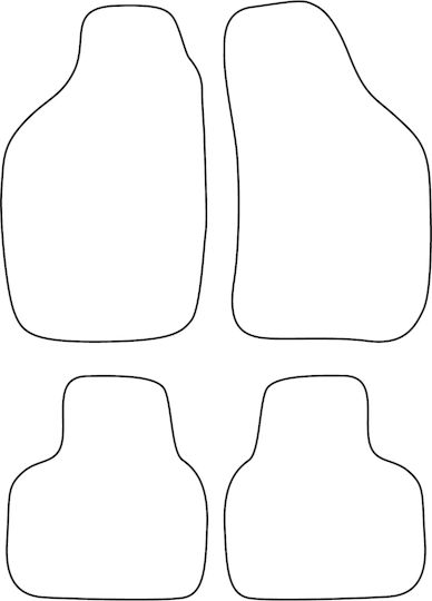 Set Covorașe Velur Potrivire Fiat Punto I 1993-1999 Margine Neagră