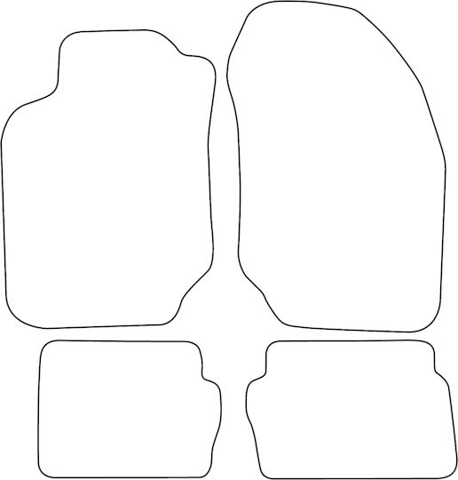 Комплект Велурени Килими За Колата За Nissan Almera Ii N16 2000-2006 Черна Обшивка