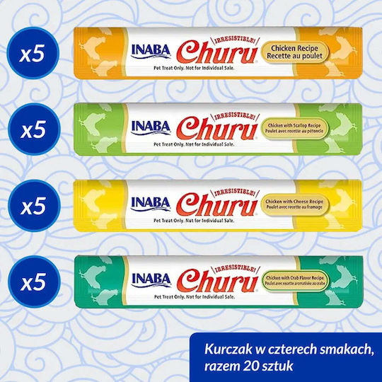 Inaba Churu Разнообразна кутия с пилешки котешки лакомства 20 X 14 г