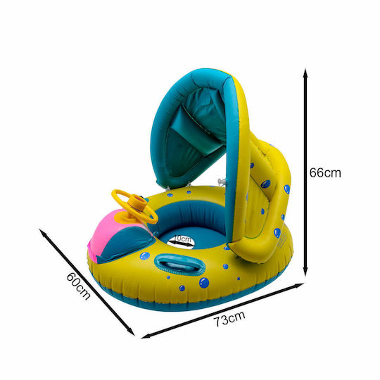Swimtrainer With Canopy Inflatable Boat Yellow