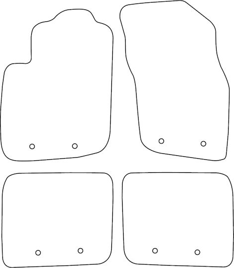 Set Velour Mats Fitting Volvo V40 I 1995-2004 Red Edging