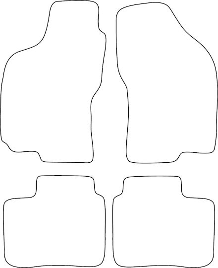Set Velour Mats Fitting Fiat Brava 1995-2001 Red Edging