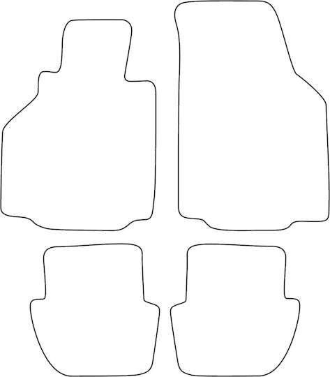 Set Velours Fußmatten Für Porsche 911 Typ 996 1997-2006 Rote Kante
