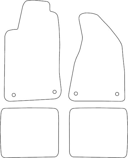 Set Velour Car Mats Fitting Audi 80 B4 Coupe 1990-2000 Black Edging