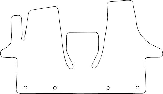 Set Velour Car Mats Matching Volkswagen Transporter T6 Front 3 Seats 2015-2023 Black Edging