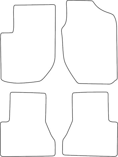 Velours Fußmatten Passend Land Rover Range Rover II 1994-2002 Schwarz Kante