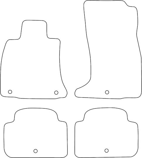 Set Velour Mats Fitting Kia Stinger 4x4 2017 Black Edging