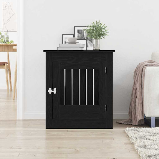 vidaXL Dog House Wooden Outdoor Black 64.5x71x80cm