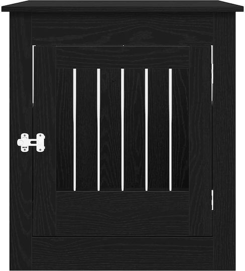 vidaXL Dog House Wooden Outdoor Black 64.5x71x80cm