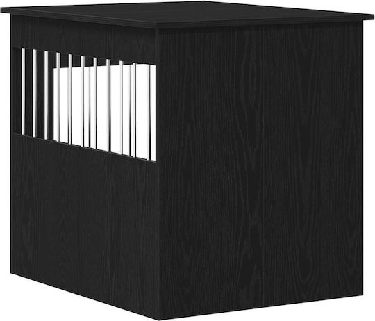 vidaXL Dog House Wooden Outdoor Black 64.5x71x80cm