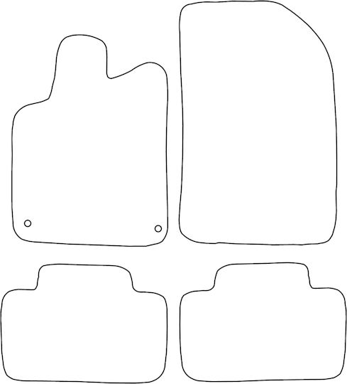 Set Velour Car Mats Matching Peugeot 407 2004-2011 Red Edging
