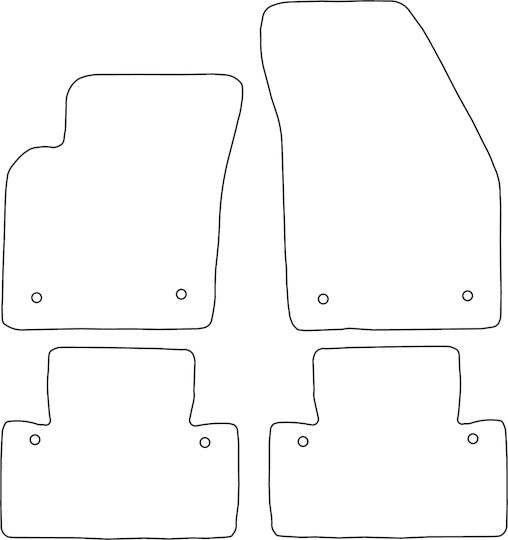 Set Covorașe Velur Pentru Volvo S40 Ii 2004-2012 Margine Neagră