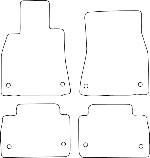 Velour Carpet Set Fitting Lexus Ls Iv Pre-facelift 2006-2012 Black Edging