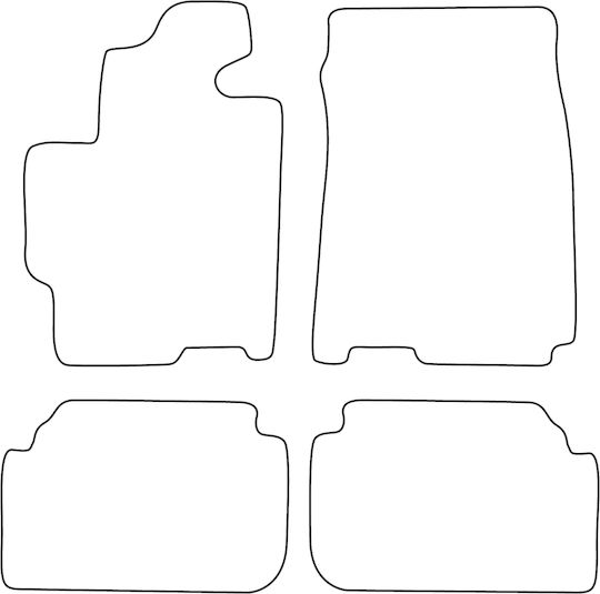 Complete Set Velour Mats Fitting Mazda Premacy I 1999-2005 Red Edging
