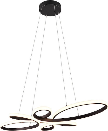 Trio Lighting Κρεμαστό Φωτιστικό Μαύρο LED 83x45x150εκ.