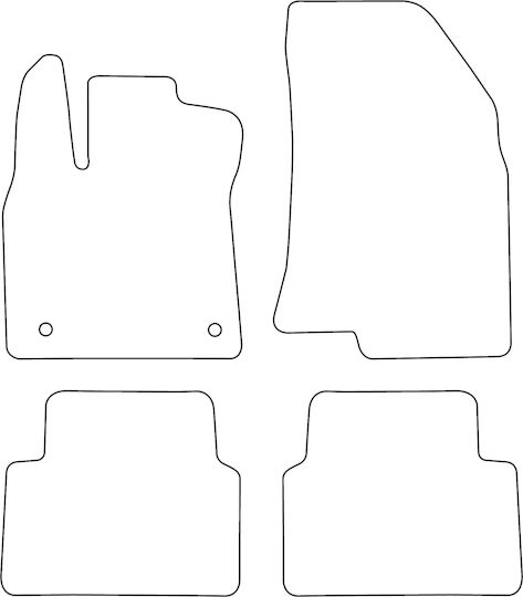 Set Velour Mats Matching Dacia Jogger 2021 Blue Edging