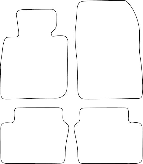 Set Velours Fußmatten Für Mazda CX-3 2014-2021 Schwarze Kante