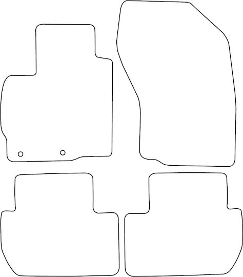 Set Velours Fußmatten Passend Für Peugeot 4007 2007-2012 Blaue Kante