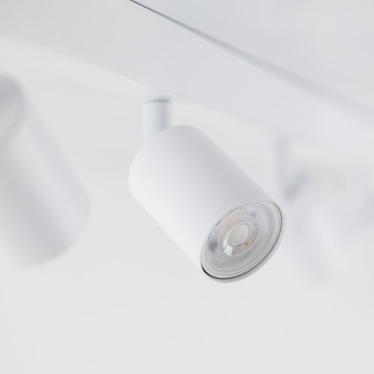 TK Lighting Spot with 6 Lights and with Socket GU10 in White Color