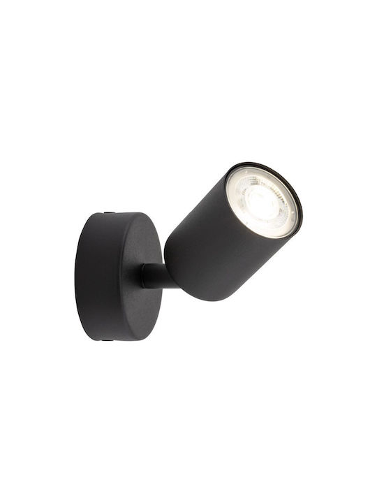 TK Lighting Single Spot with Socket GU10 in Black Color