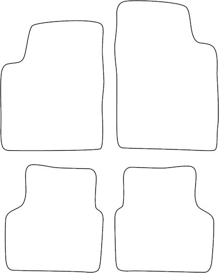 Velour Mat Set Fitting Hyundai I10 I 2008-2013 Red Edging