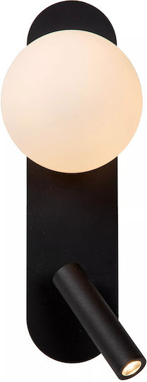 Lucide Lightning Lamp Wall with Integrated LED and Warm White Light Black