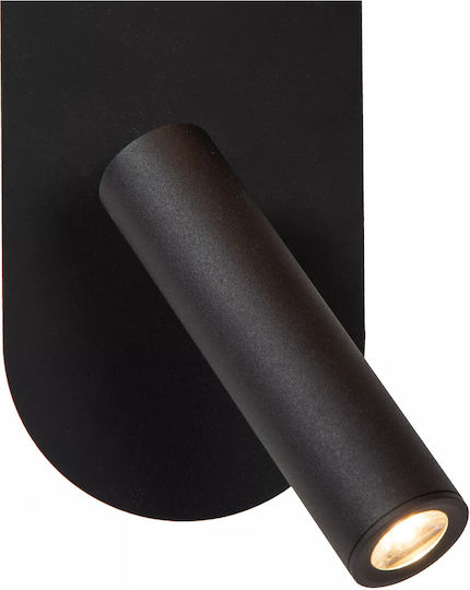 Lucide Lightning Lamp Wall with Integrated LED and Warm White Light Black