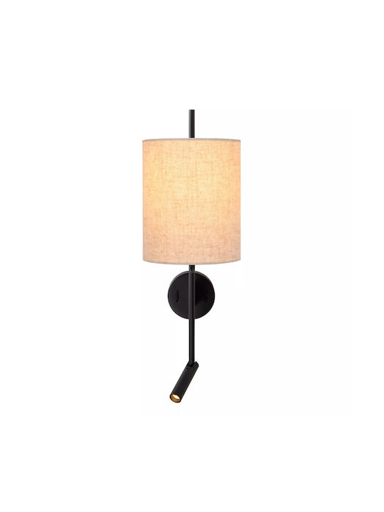 Lucide Lightning Magic Leuchte Wand mit Fassung E27 mit USB-Anschluss Schwarz