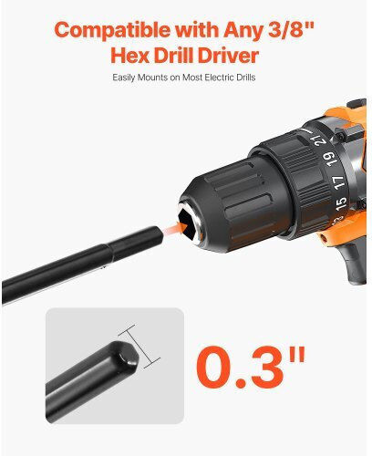 Vevor Auger Drill Bit 1.57 X 8.67 In Earth Spiral Post Hole Digger Planter Tool