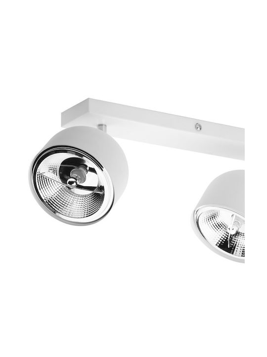 Spot Light Modern Leuchte Badezimmer mit Integrierter LED und Neutralweißes Licht Silber 40cm